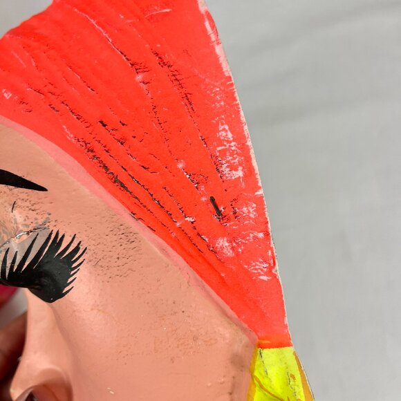 2 Vintage Plastic Halloween Masks Pirate Carmen Beard Adventure - Picture 2 of 7